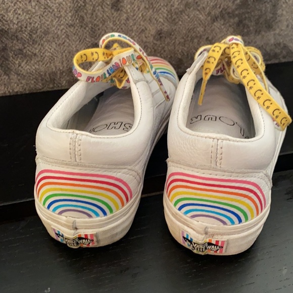 Vans x Flour Shop Old Skool Rainbow Low Top Sneaker Womens Size 5.5 - Picture 5 of 14
